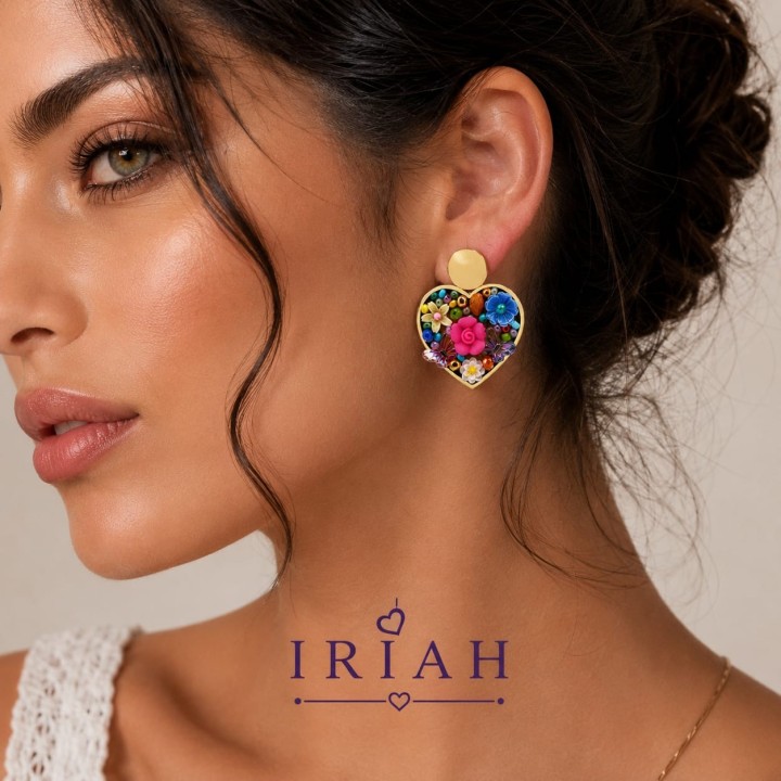 orecchini Blooming Heart MULTICOLOR