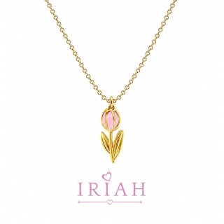 COLLANA TULIPANI ROSA GOLD