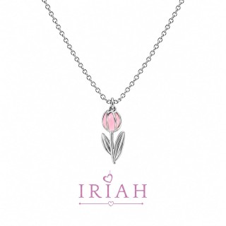 COLLANA TULIPANI ROSA SILVER