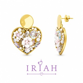 orecchini Blooming Heart BIANCO